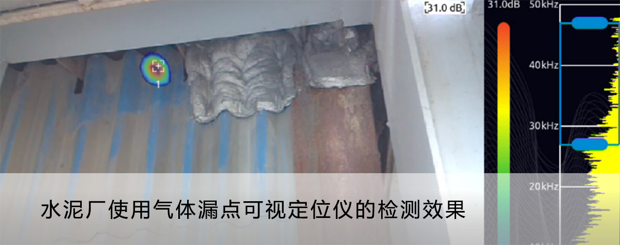 水泥廠使用氣體漏點(diǎn)可視定位儀的檢測效果